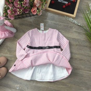 váy thu đông dài tay 2 lớp bé gái 